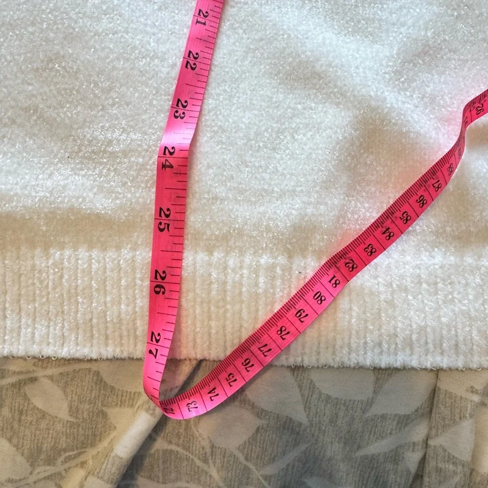 Telluride Floral Embroidered White Chenille Sweater 3x - Picture 8 of 9